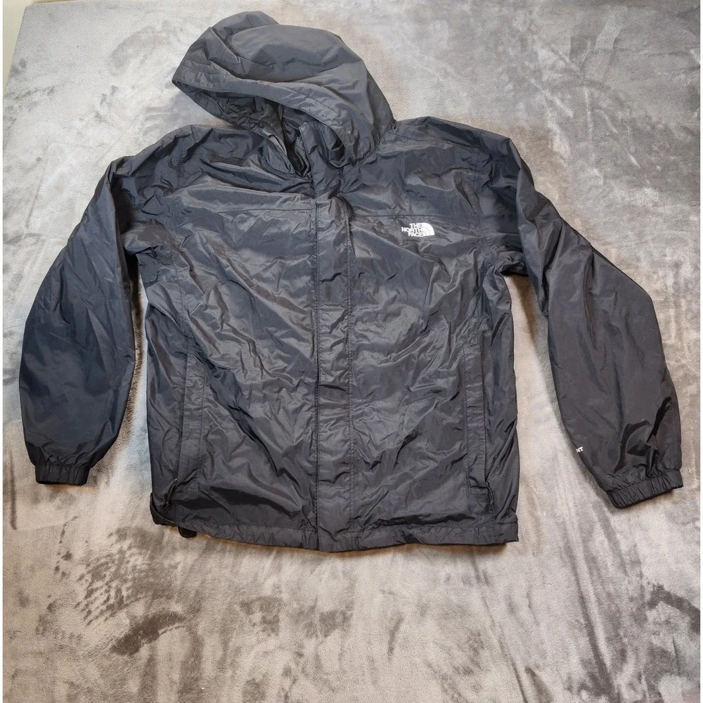 The North Face Jacket Mens Large Black Resolve Waterproof Hood Windproof